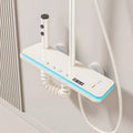 Aluminium digital display shower head set in white or grey with temperature control