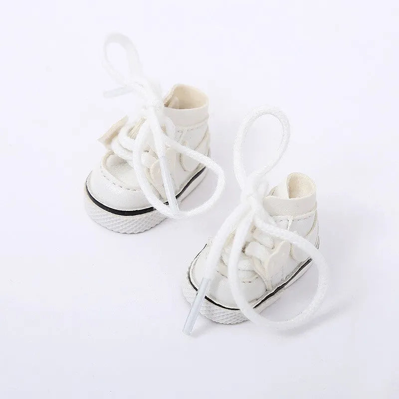 17cm doll replacement shoes with 3.5cm to 3.8cm heels in PU polyurethane material showing multiple colour options