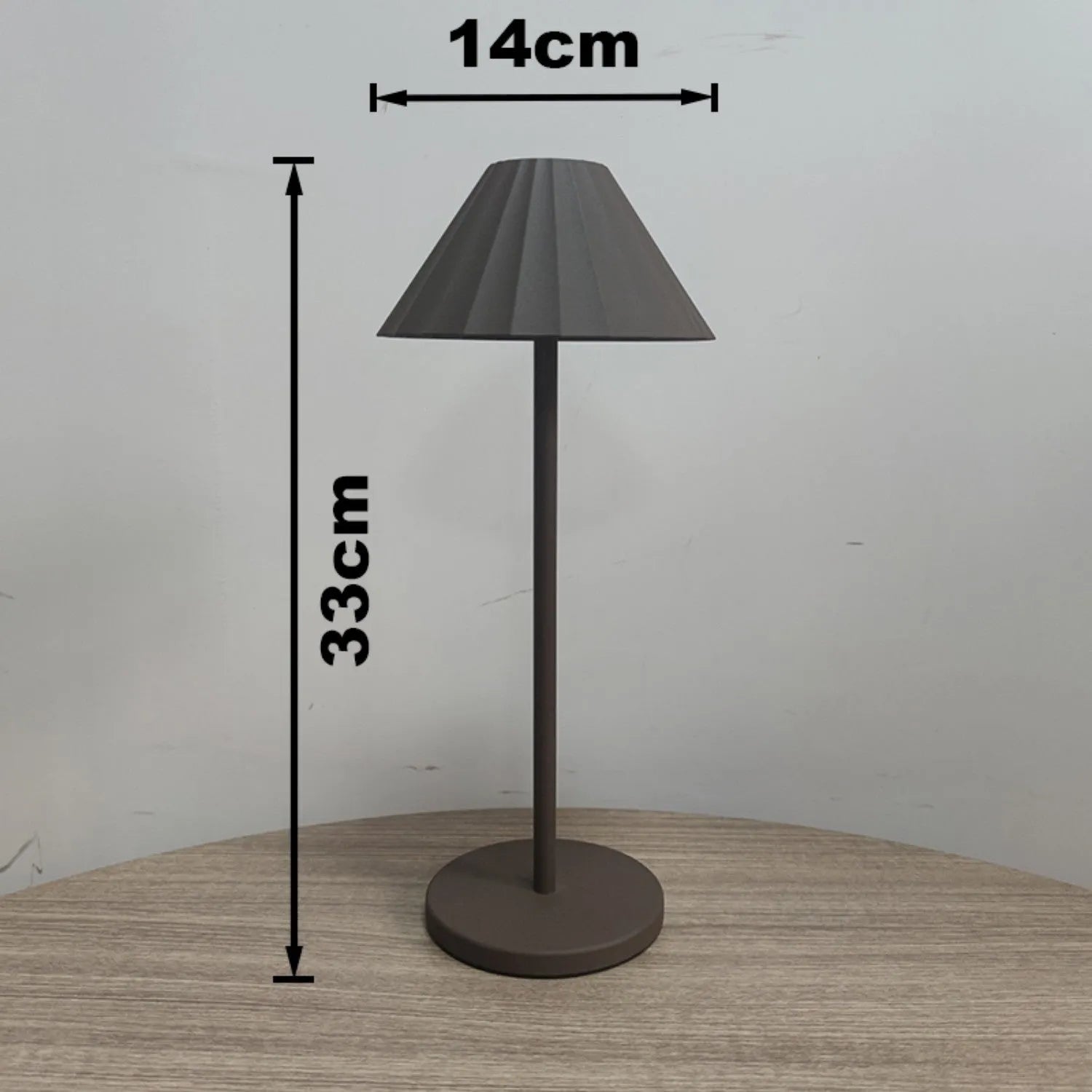 Alloy desk lamp with touch dimming controls and USB Type-C charging port