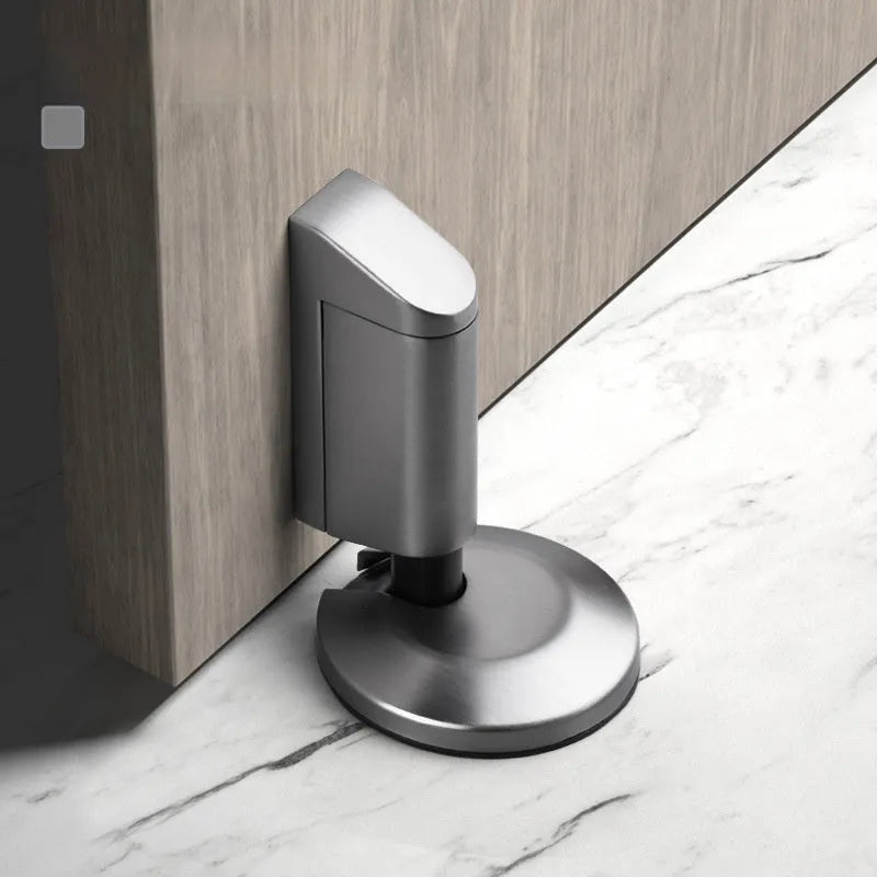 Zinc alloy wall-mount door stopper in six colour finishes including brushed nickel and gold