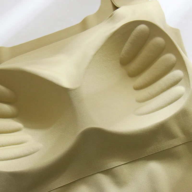 Women's non-marking fixing cup sling vest with chest pad in light sports style