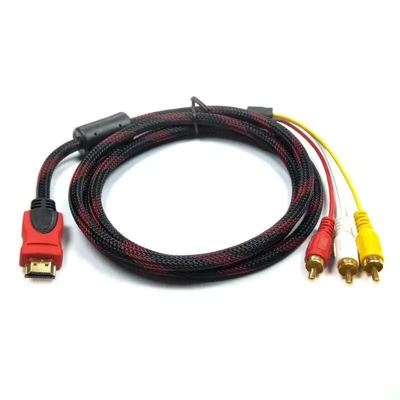 HDMI to AV15 M conversion cable measuring 1.5 metres with alloy connectors and injection moulded housing