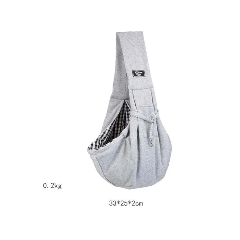 Foldable cat messenger backpack in a choice of colours, shown with adjustable strap and large main compartment.