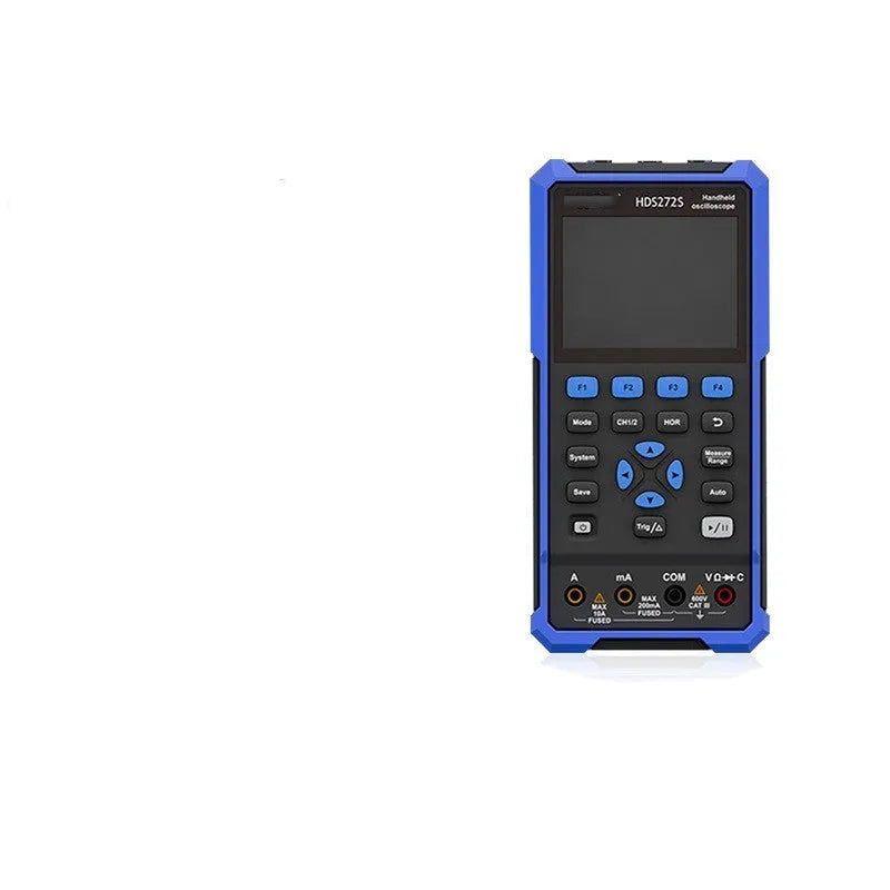 Owon HDS272 handheld digital oscilloscope with probe and accessories for portable testing