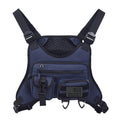 Oxford cloth chest bag with breathable vest design for riding and cycling in black colour