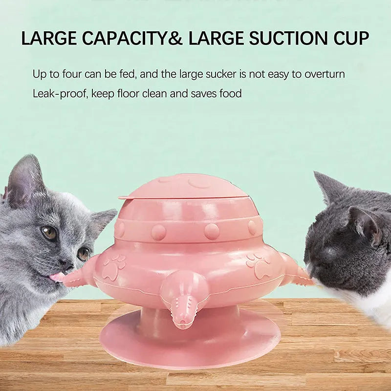 Pink silicone pet nursing bottle with bionic breast design and four pacifiers