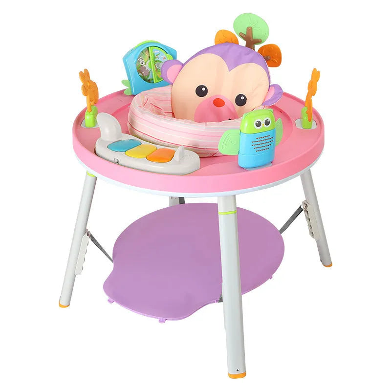 Three-in-one baby jumping chair in duck design with interactive toys for infant development training
