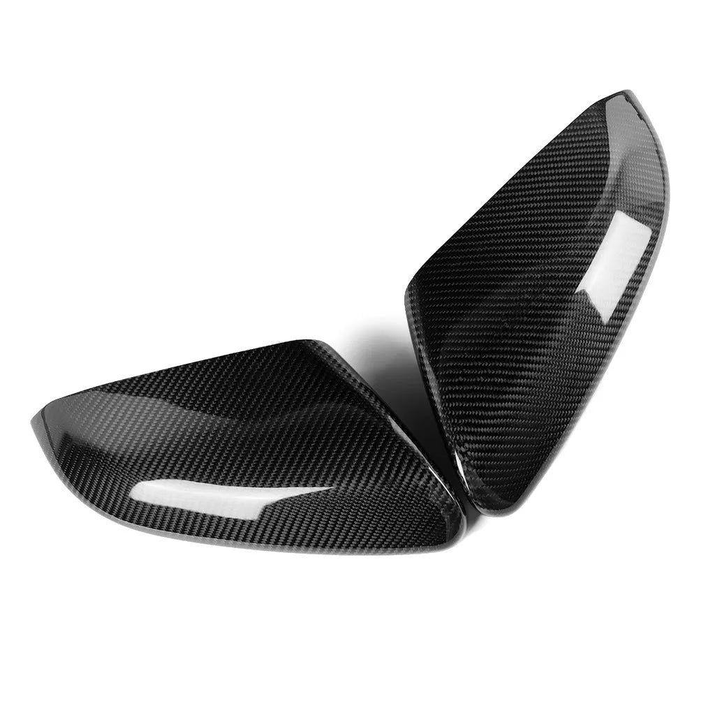 Carbon fiber rearview mirror shell sticker protective cover for Honda Civic 10th generation in black