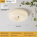 Cream style American contemporary bedroom ceiling lamp with three-colour adjustable lighting