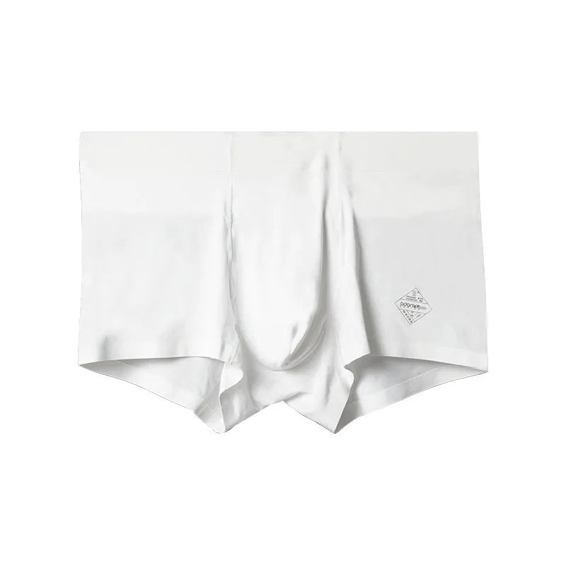 Seamless modal men's underwear in white, pink and green colours with mid waist design