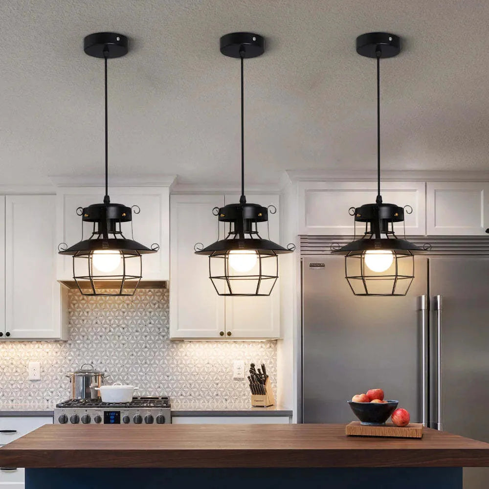 American iron retro droplight lamp with lantern-shaped design