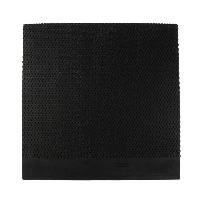 Table tennis rubber sheet with small particle texture in black or red colour options