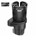 Second generation upgraded car cup holder modification in ABS plastic with carbon fibre pattern finish