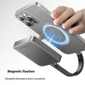 Grey magnetic mobile SSD portable solid state drive with ultra-thin design for phones and computers