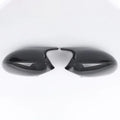 Pair of black ABS plastic rearview mirror housings for BMW 3 Series E90 replacement.