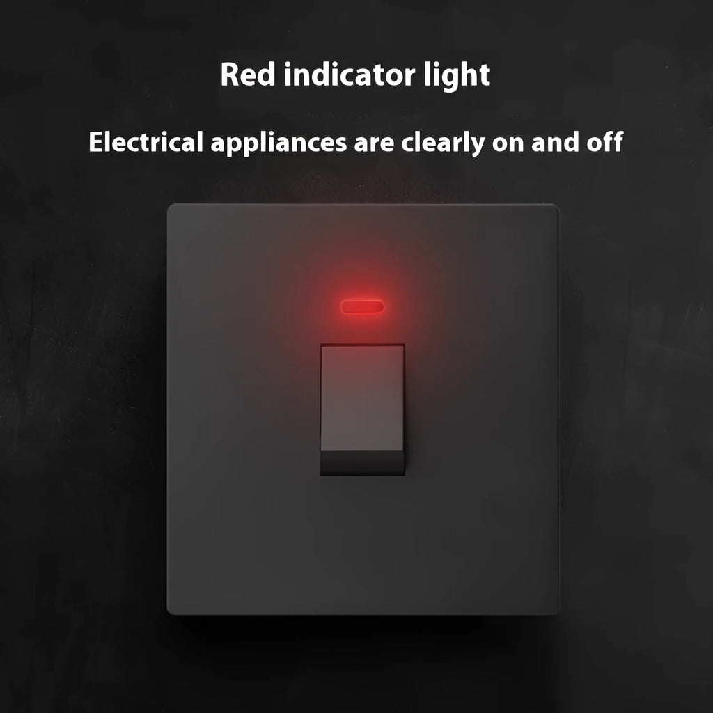 Water heater air conditioner high current switch with light panel indicator in gold finish