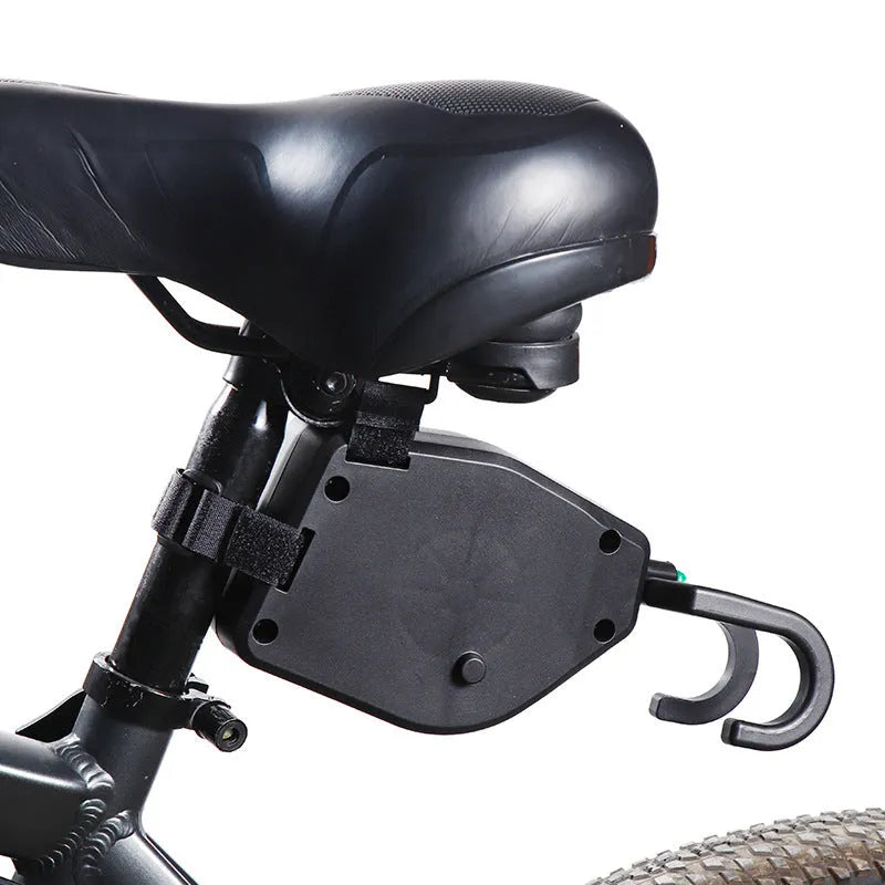 Black plastic bicycle trailer rope measuring 1.2 metres for converting standard bikes into transport solutions