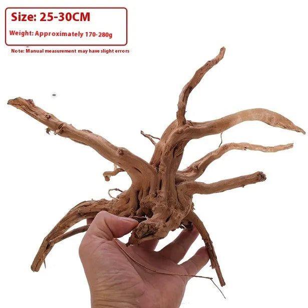 Xiaoqi root natural wood aquarium ornament with branched driftwood structure for fish tank decoration.