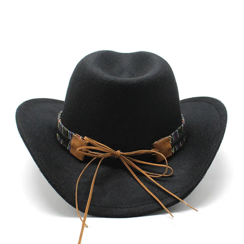 Western cowboy hat in bell crown style made of polyester, available in multiple colours for sizes 56-58cm.
