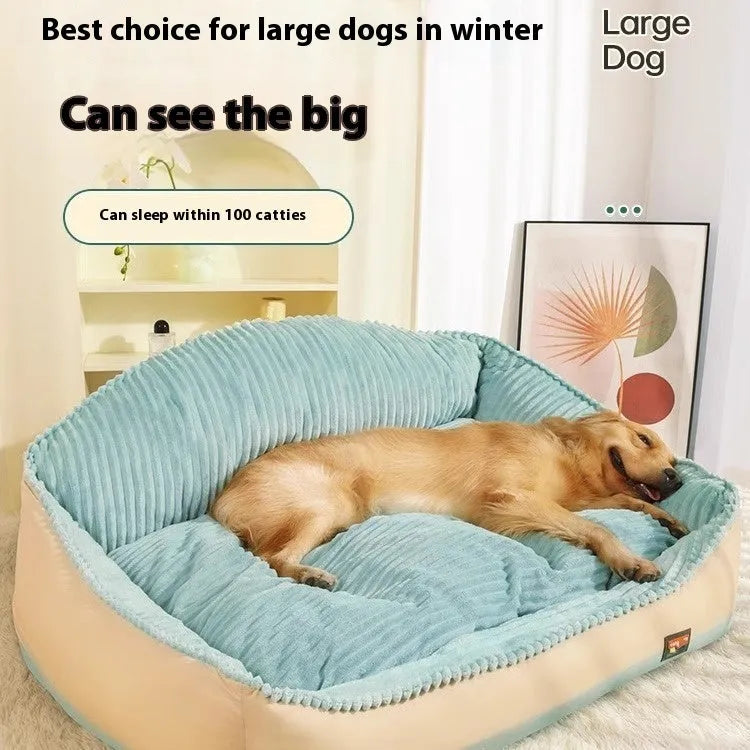 Morandi coloured removable washable dog bed for medium or large dogs and cats.
