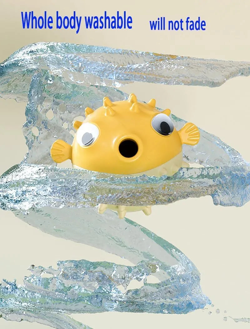 Green fish-shaped interactive dog toy with textured surface and treat dispensing opening
