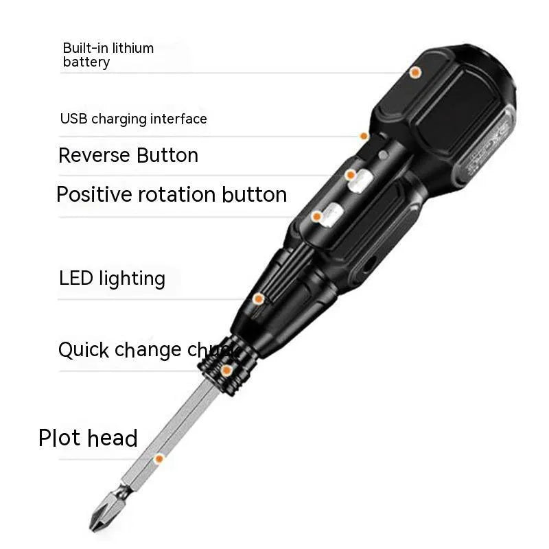 Straight handle electric screwdriver with alloy steel construction and 36V lithium battery