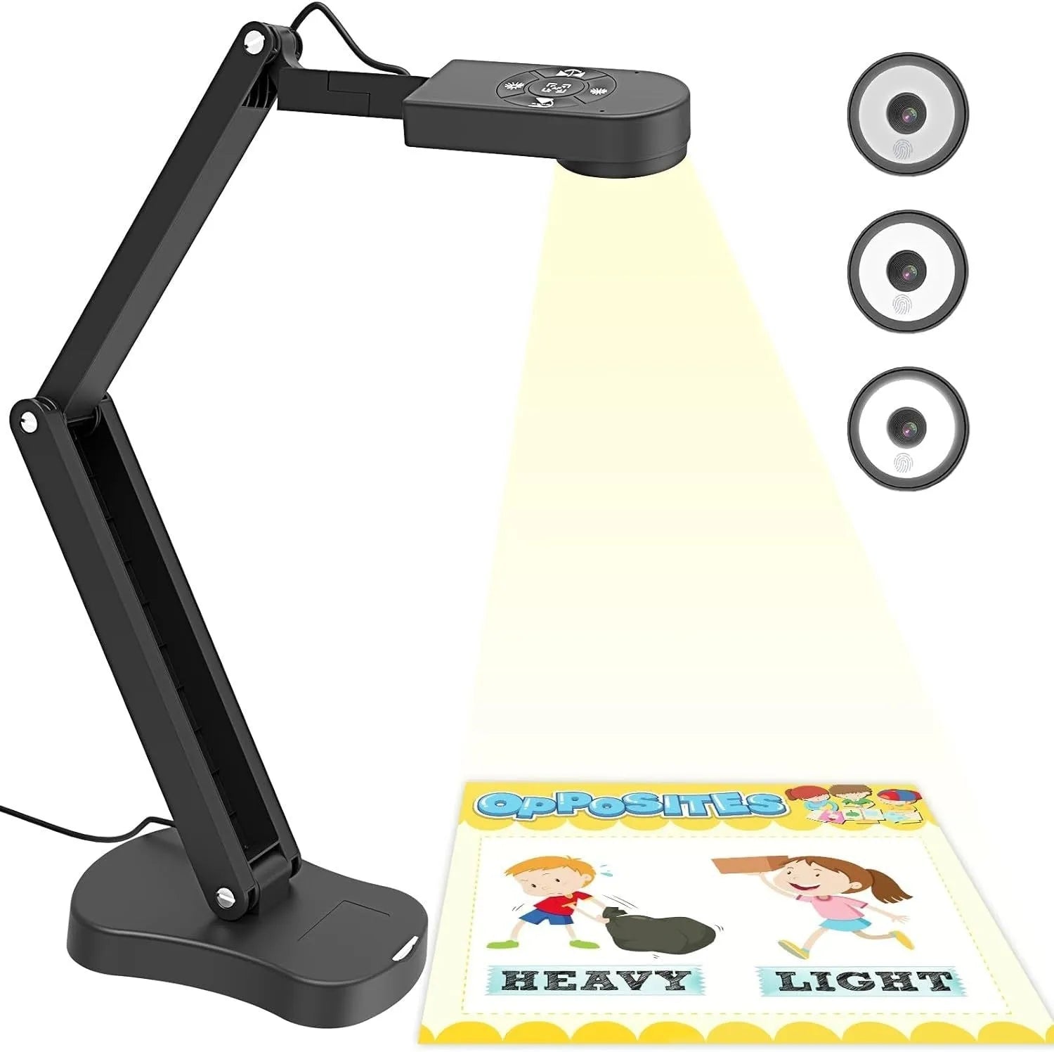 USB computer webcam with microphone for video calls and streaming on a desk.