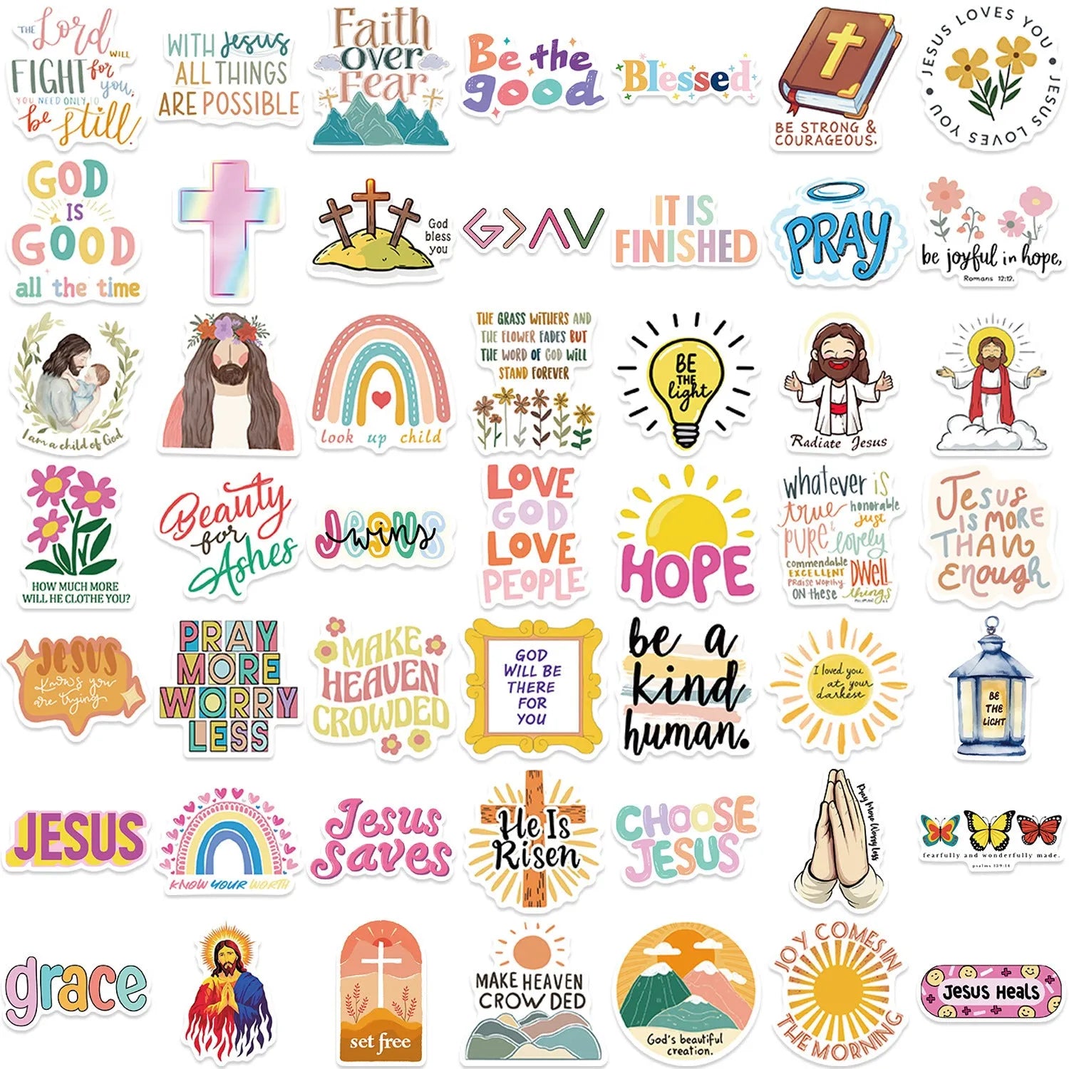 Set of 50 random graffiti sticker designs for personalising laptops and water bottles