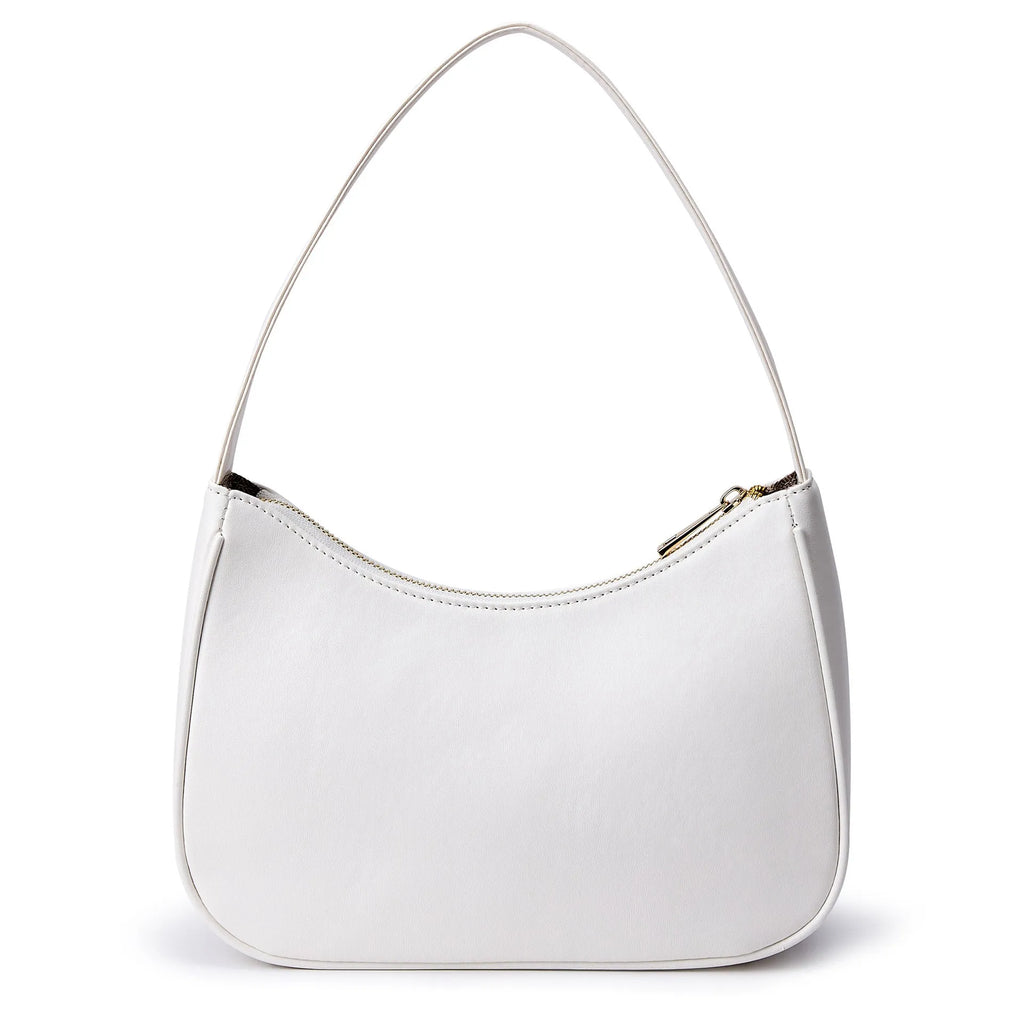Simple retro waterproof PU shoulder bag with adjustable strap in multiple colour options
