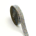 Self-adhesive water drill strips for clothing decoration in white and AB colour