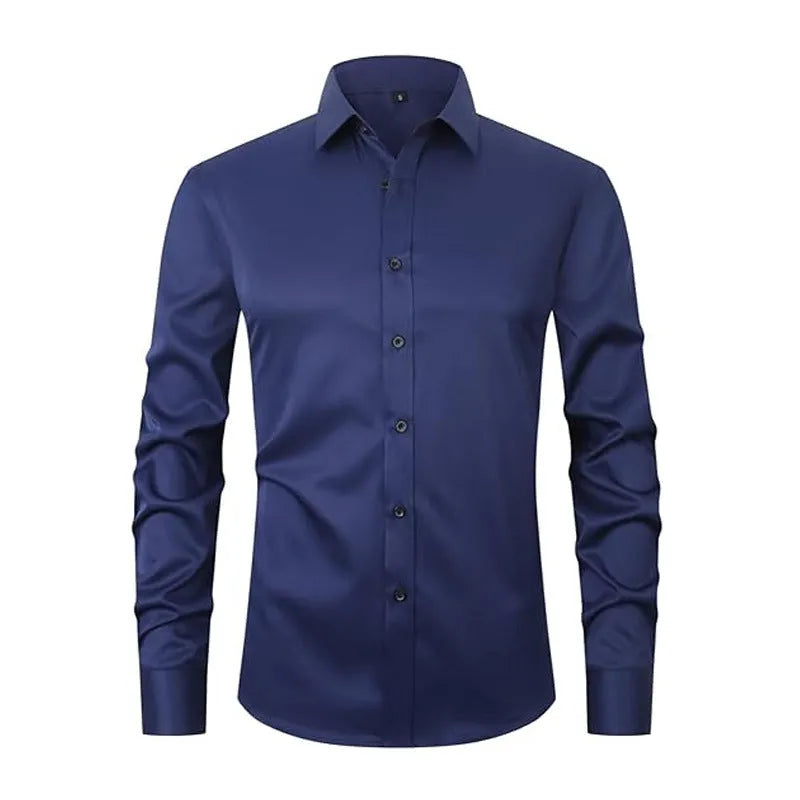 Men's stretch long sleeve work shirt in polyester available in sizes S to 3XL with multiple colour options