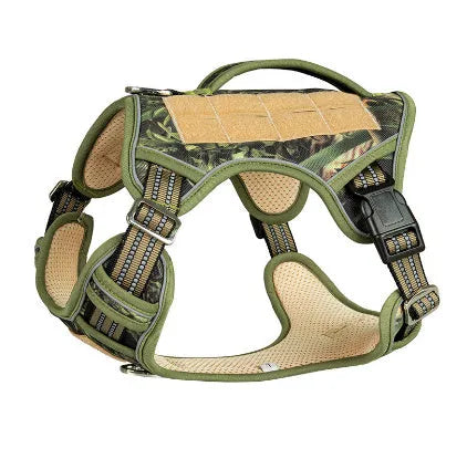 Tactical dog chest strap harness in Oxford cloth for working patrol and search rescue dogs