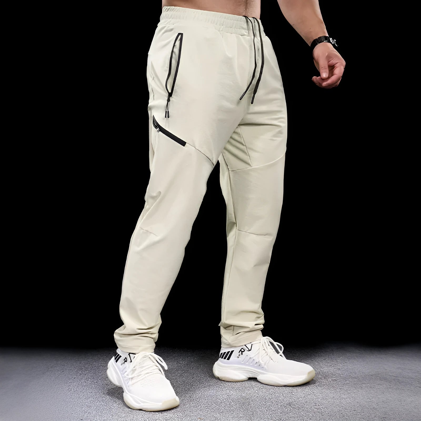 Men's waterproof quick-dry nylon workout trousers in multiple colours for sports and leisure