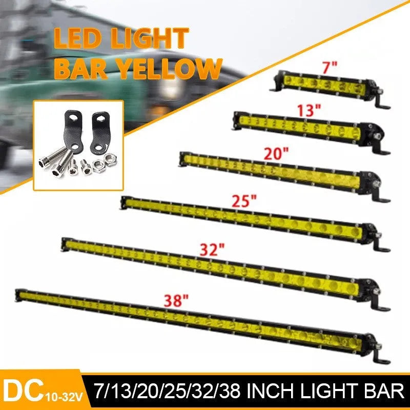 25-inch single row aluminium LED light bar for off-road truck and 4x4 vehicle lighting