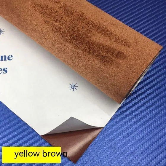 Self-adhesive four-sided elastic suede sheet in various colours for car interior and furniture decoration modification