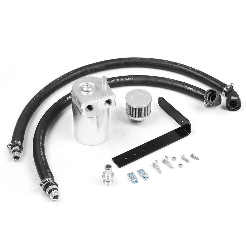 Aluminium alloy car oil separator for Ford Expedition in black, blue, red, and silver colours.