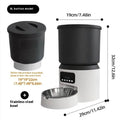 4L smart pet feeder with camera and stainless steel bowl for cats and dogs