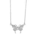 Gold and silver titanium steel twisted chain necklace with magnetic butterfly clasp.