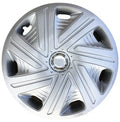 Universal ABS plastic wheel hub cover in monochrome finish for vehicle decoration