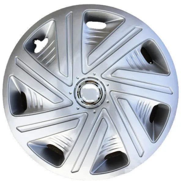 Universal ABS plastic wheel hub cover in monochrome finish for vehicle decoration