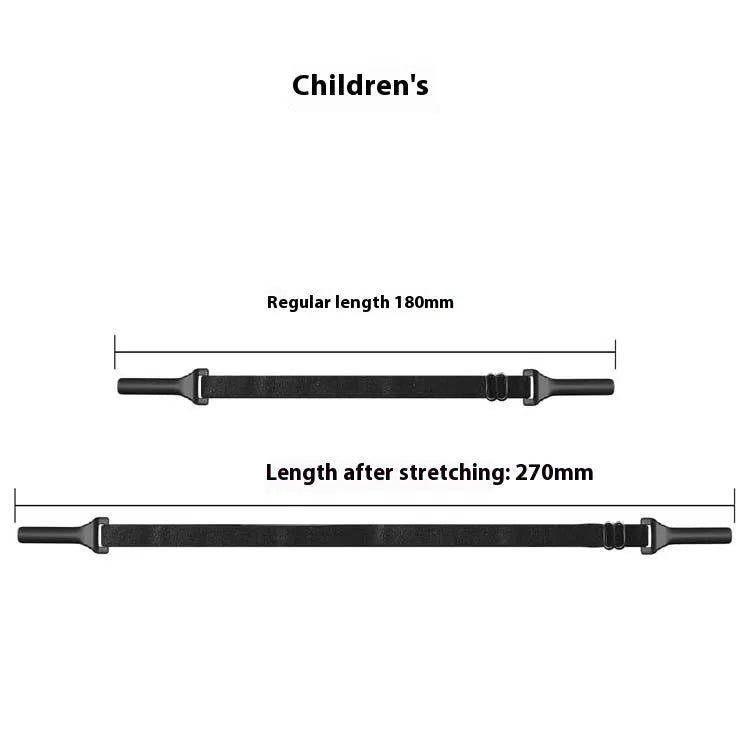 Black adjustable glasses cord with silicone earpieces and fibre rope in adult and children's sizes