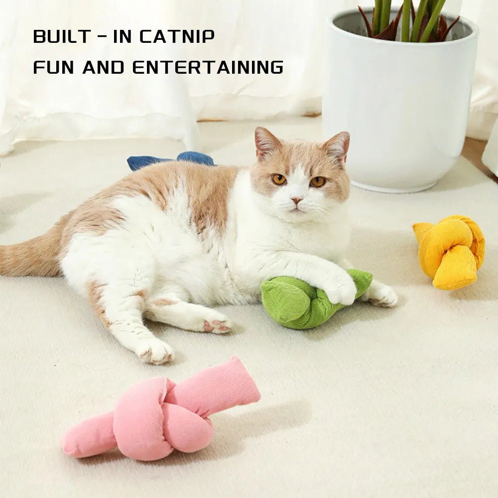 White knotted cotton dog rope toy for tug play and dental flossing