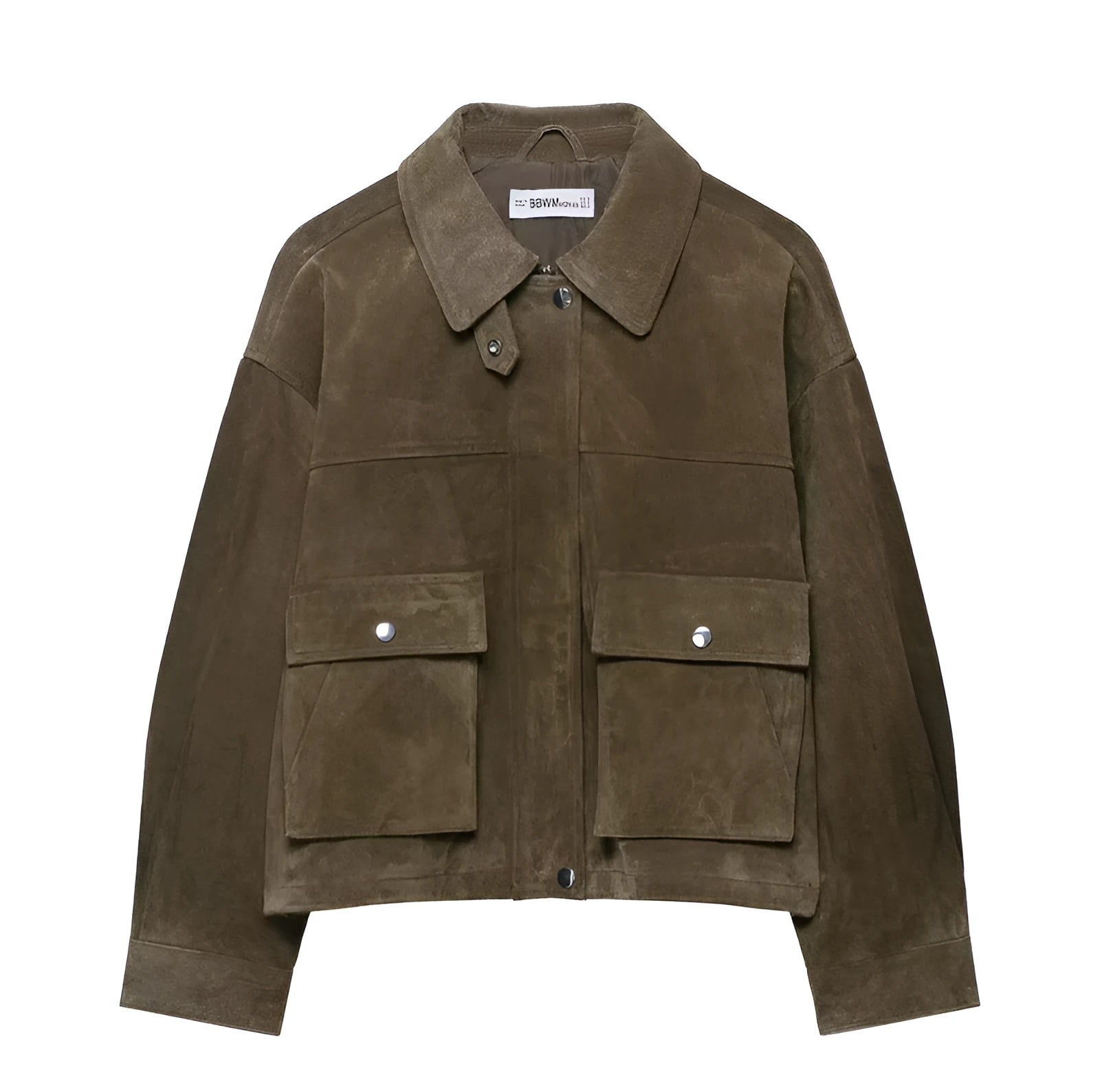 Women's casual PU leather jacket in pictured colour with regular fit and Asian sizing