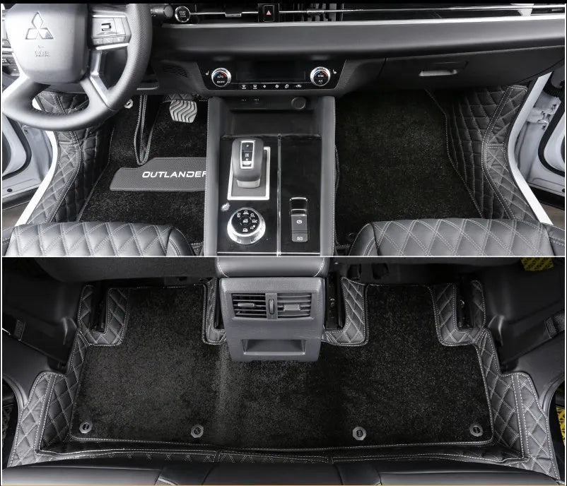 Fully surrounded foot mats for 23 model Outlander 5-seater vehicle floor protection