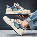 Canvas casual shoes with flat heel in Milan green and beige colour options for daily sports and leisure wear