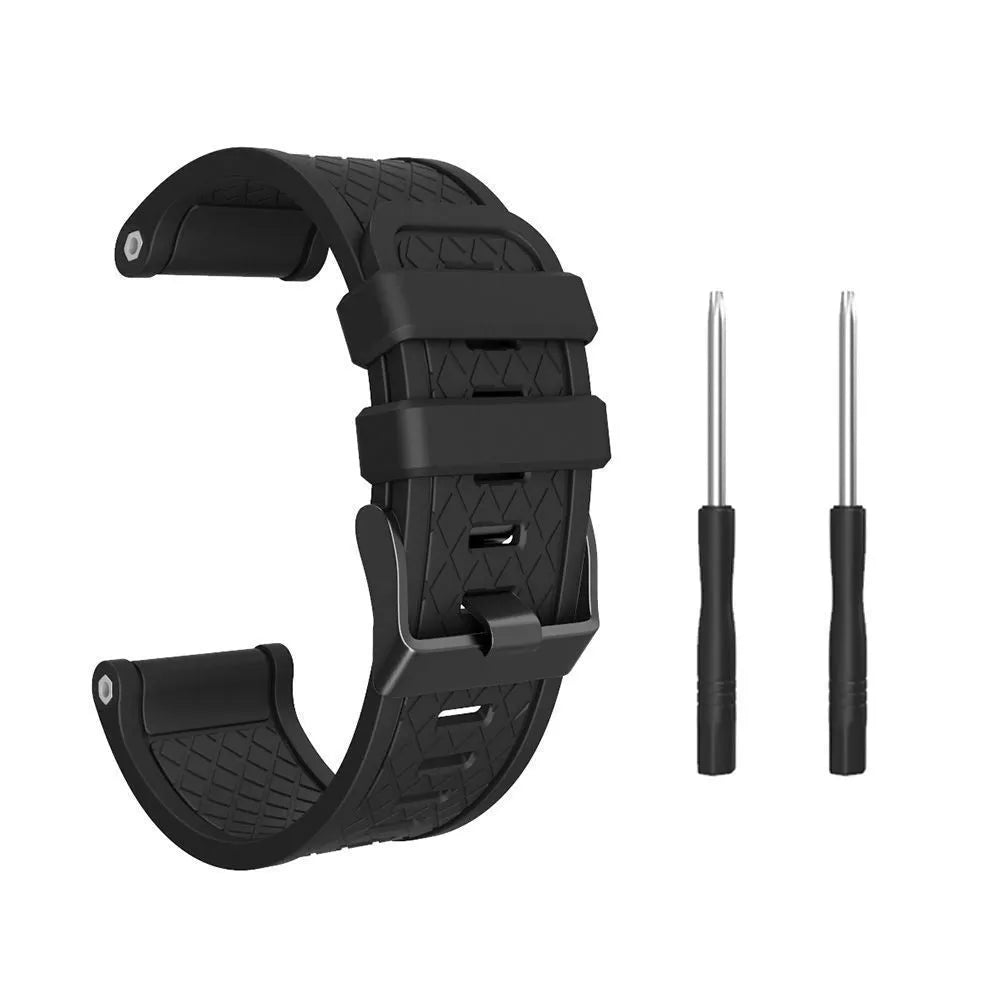 Jiaming 26mm silicone watch strap with stainless steel watch-button closure in multiple colour options