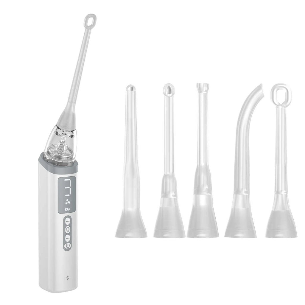 Milky white tonsil stone removal tool for oral cleaning and dental stone extraction