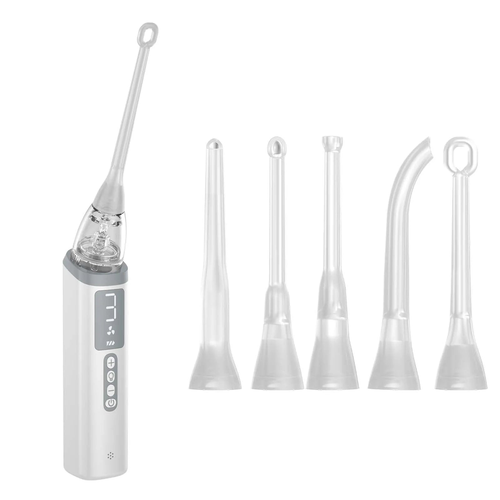 Milky white tonsil stone removal tool for oral cleaning and dental stone extraction