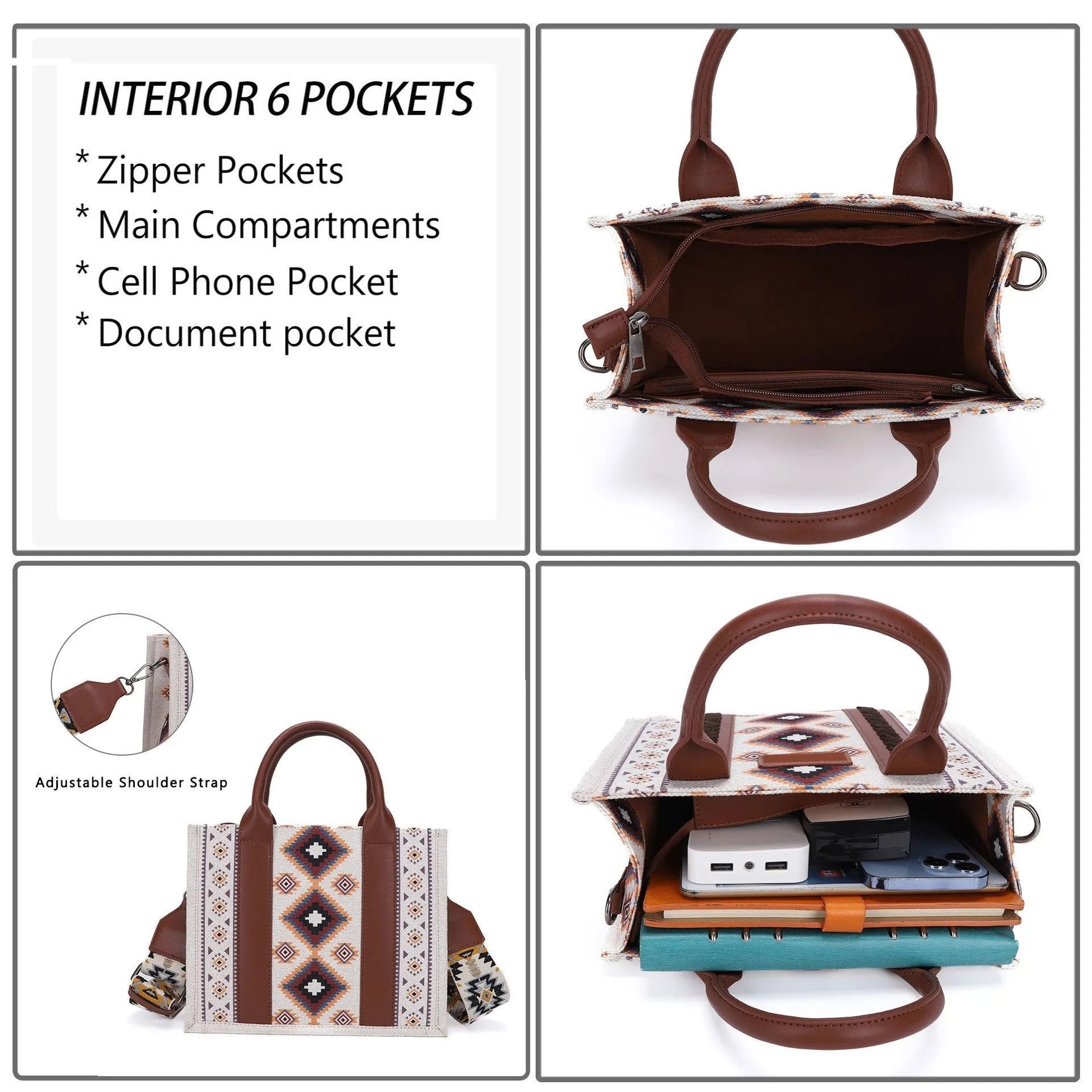 Hand-woven canvas shoulder messenger bag crossbody 27.9x21.5x13.5cm retro style beige no logo