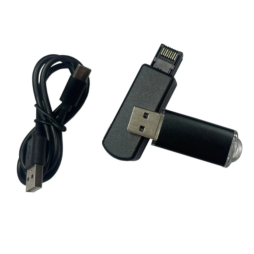 Black aluminium alloy and ABS USB adapter for Nintendo Switch with Ethernet port.